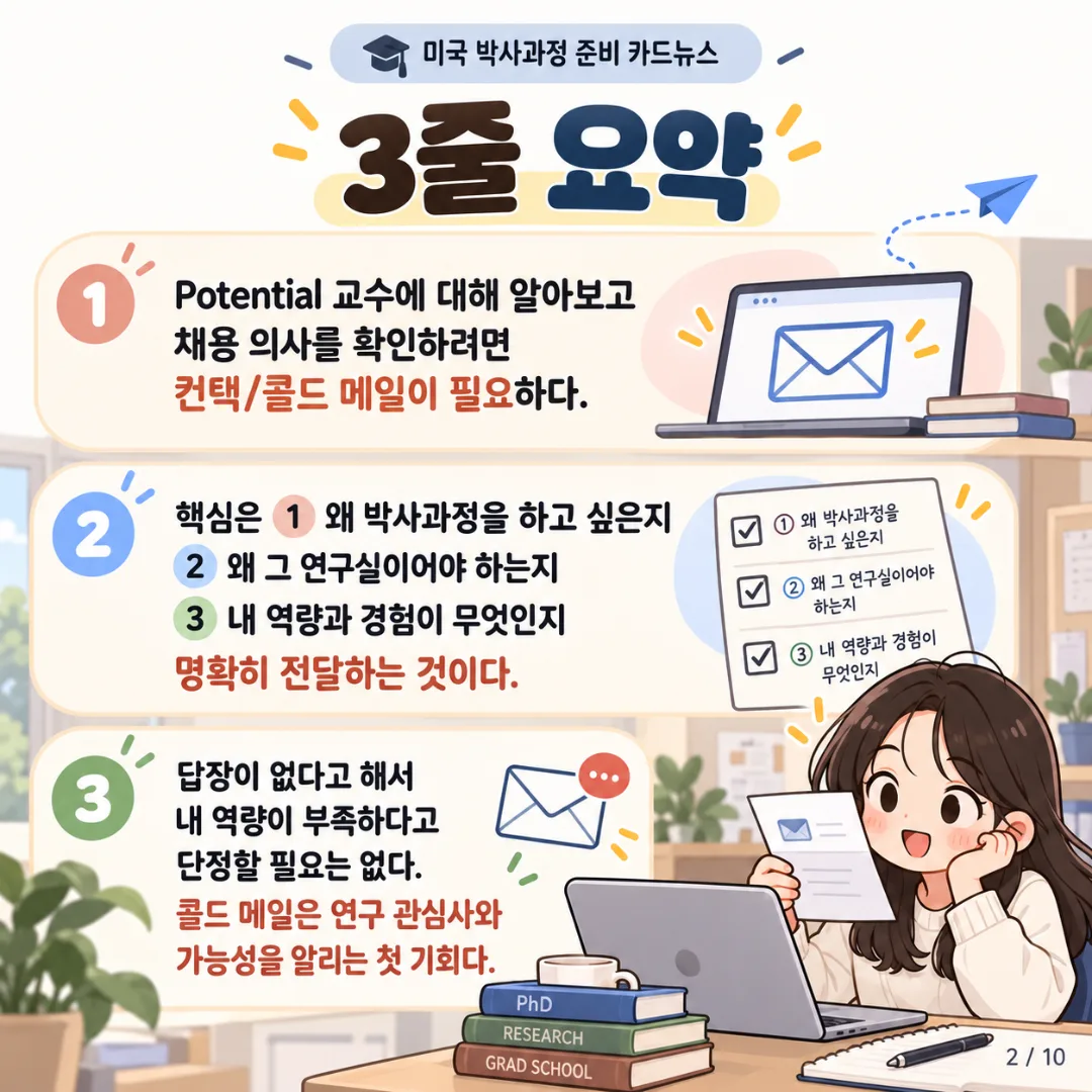 5. 지도교수의 선택과 컨택, 어떤 점을 고려해야할까? (2) 카드뉴스 2장